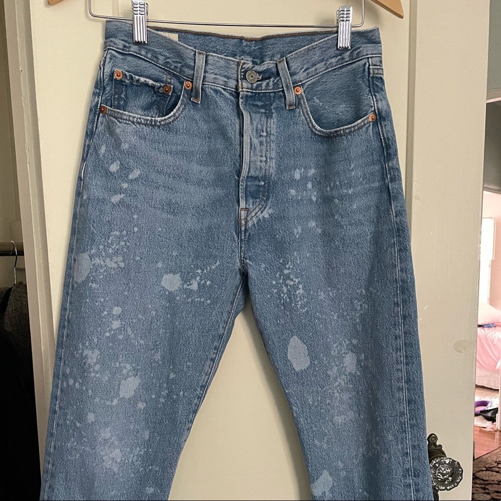 Levi’s 501 splattered denim